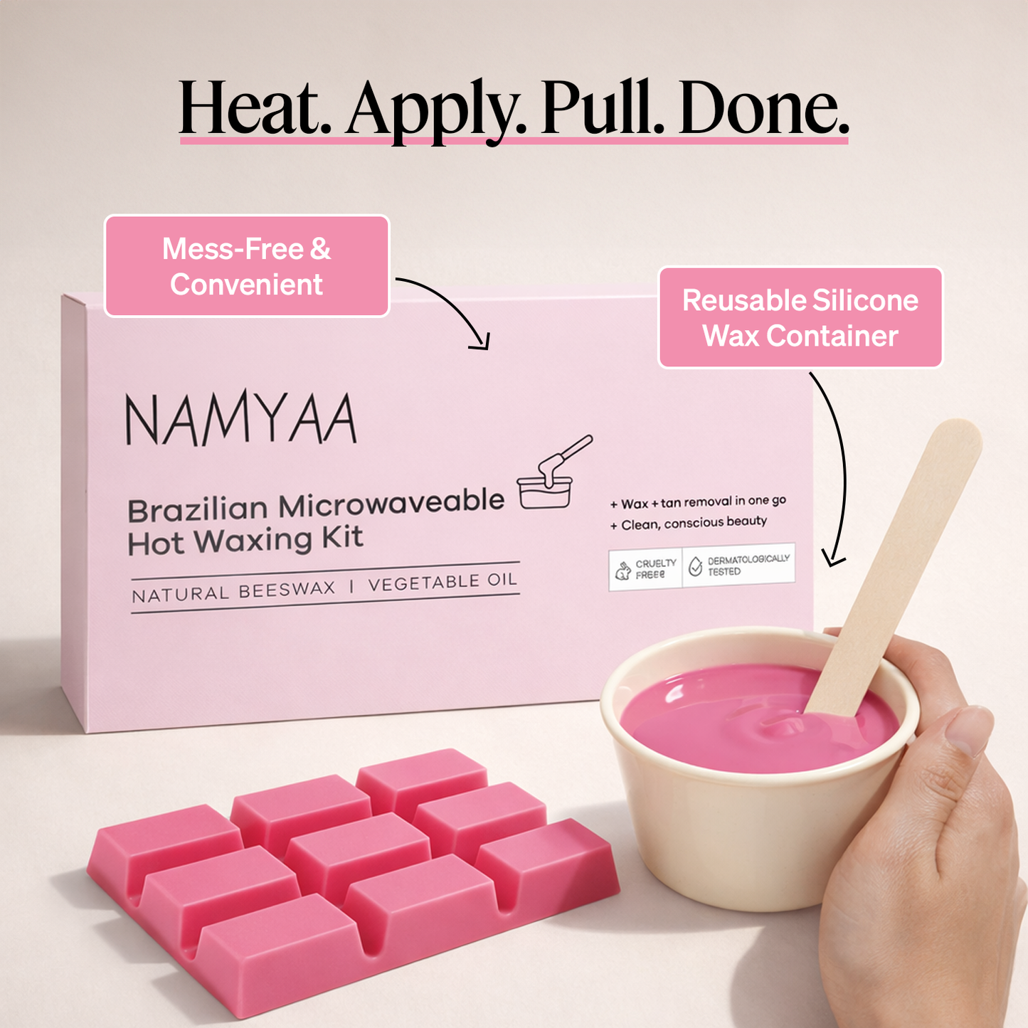 Namyaa Brazilian Microwaveable Hot Waxing Kit