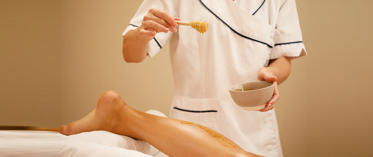 key ingredients in de tan honey wax: honey glycerin and niacinamide