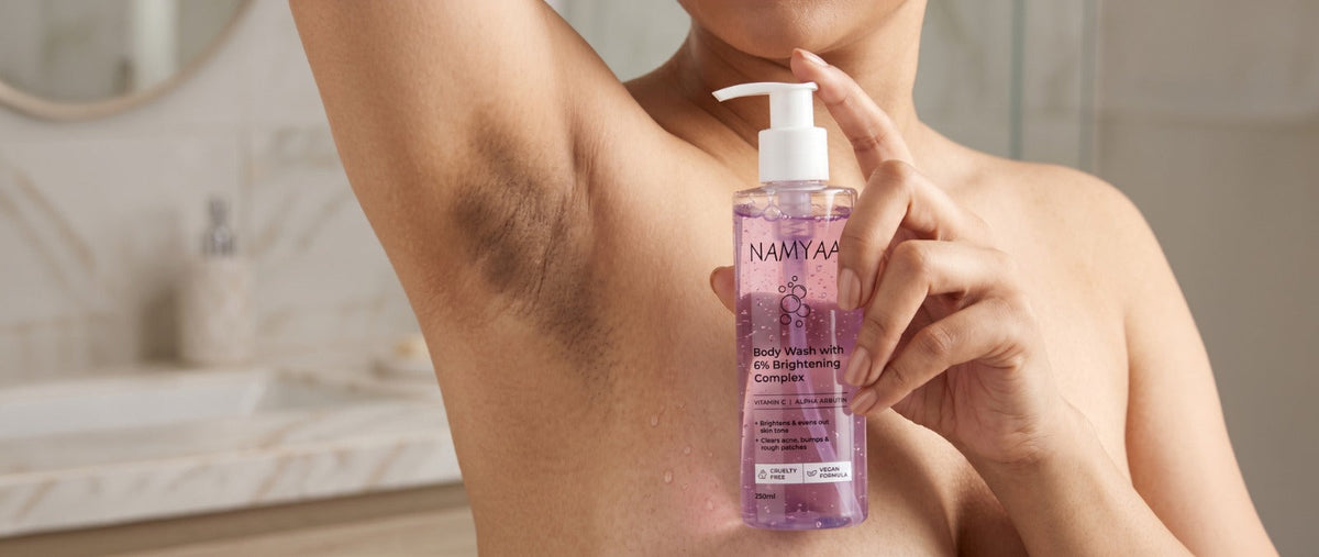 how to treat dark underarm pigmentation at home shower routine brightening wash