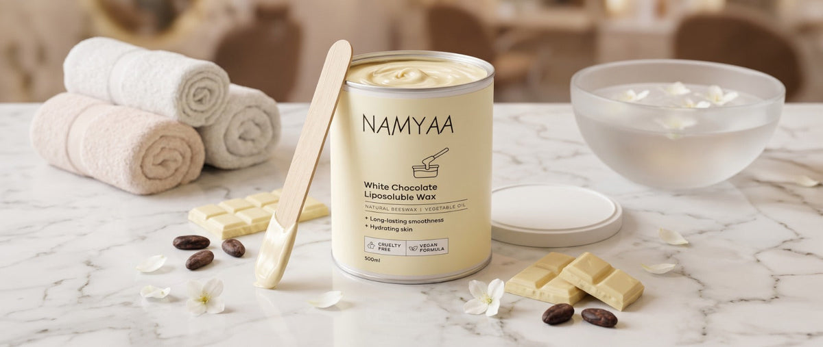 Namyaa white chocolate liposoluble wax 500ml for dry sensitive skin hair removal
