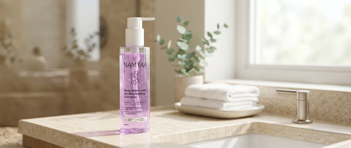 tan removal routine for body — brightening body wash