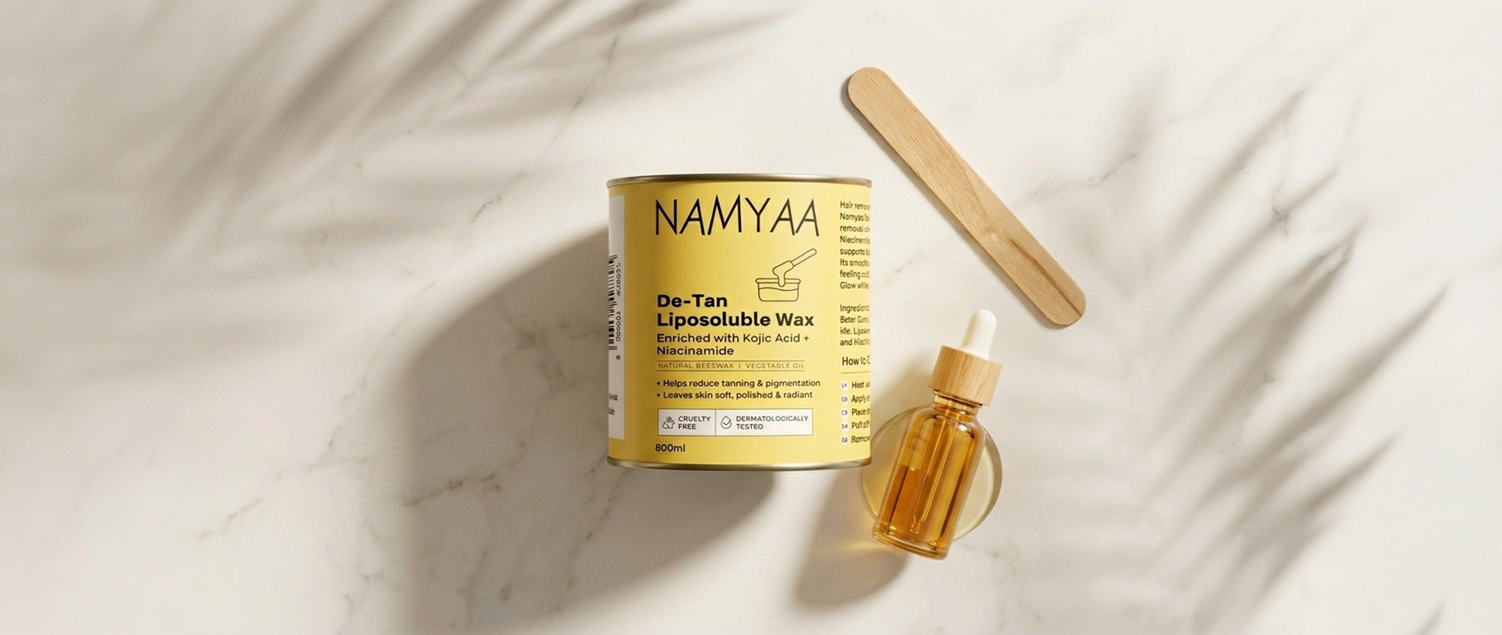  liposoluble wax vs regular wax for dry skin — de-tan liposoluble wax with plant oil and spatula