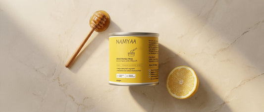 gold honey wax benefits — Namyaa gold honey wax with honey and lemon extract ingredients
