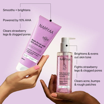 Body Wash and Exfoliating Body Scrub Care Combo