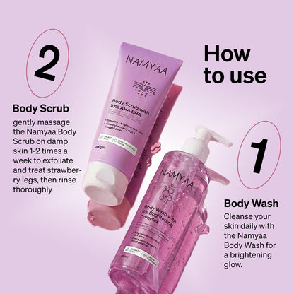 Body Wash and Exfoliating Body Scrub Care Combo