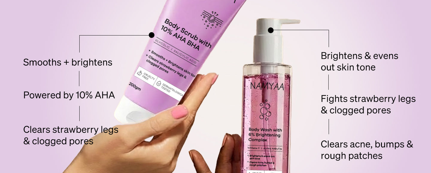 Body Wash and Exfoliating Body Scrub Care Combo