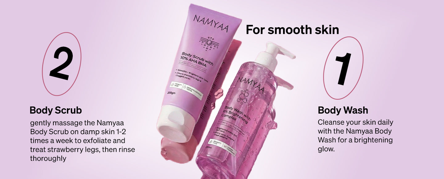 Body Wash and Exfoliating Body Scrub Care Combo