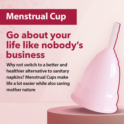 Period Care Kit | Pack of 1 Menstrual Cup with Free Menstrual Cup Wash, Haldi Chandan Intimate Hygiene Wash & Period Cramp Roll on