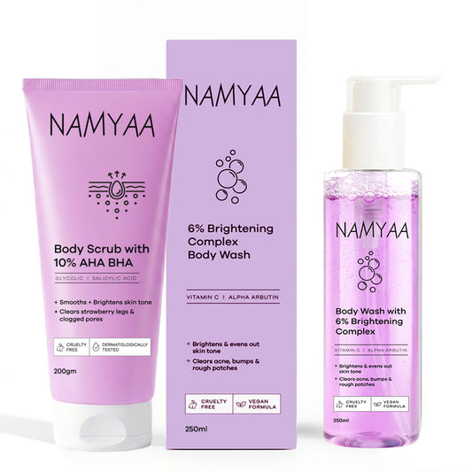 Body Wash and Exfoliating Body Scrub Care Combo