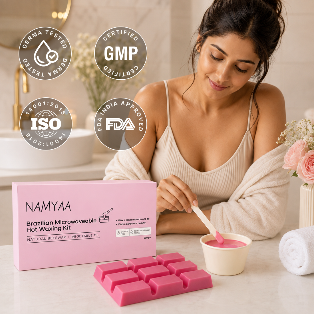 Namyaa Brazilian Microwaveable Hot Waxing Kit