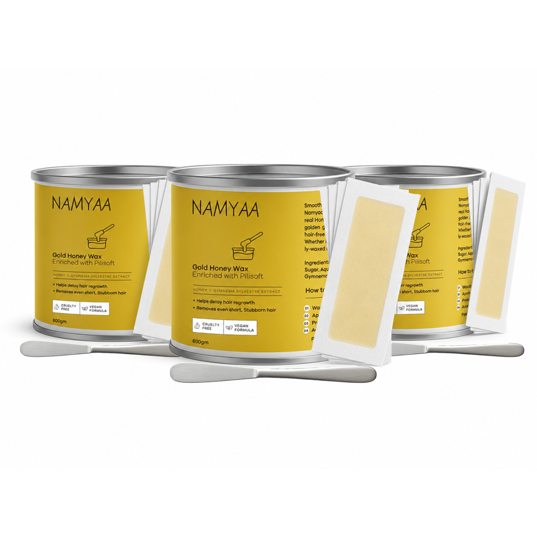 Namyaa Gold Honey Wax (With knife and Strips)