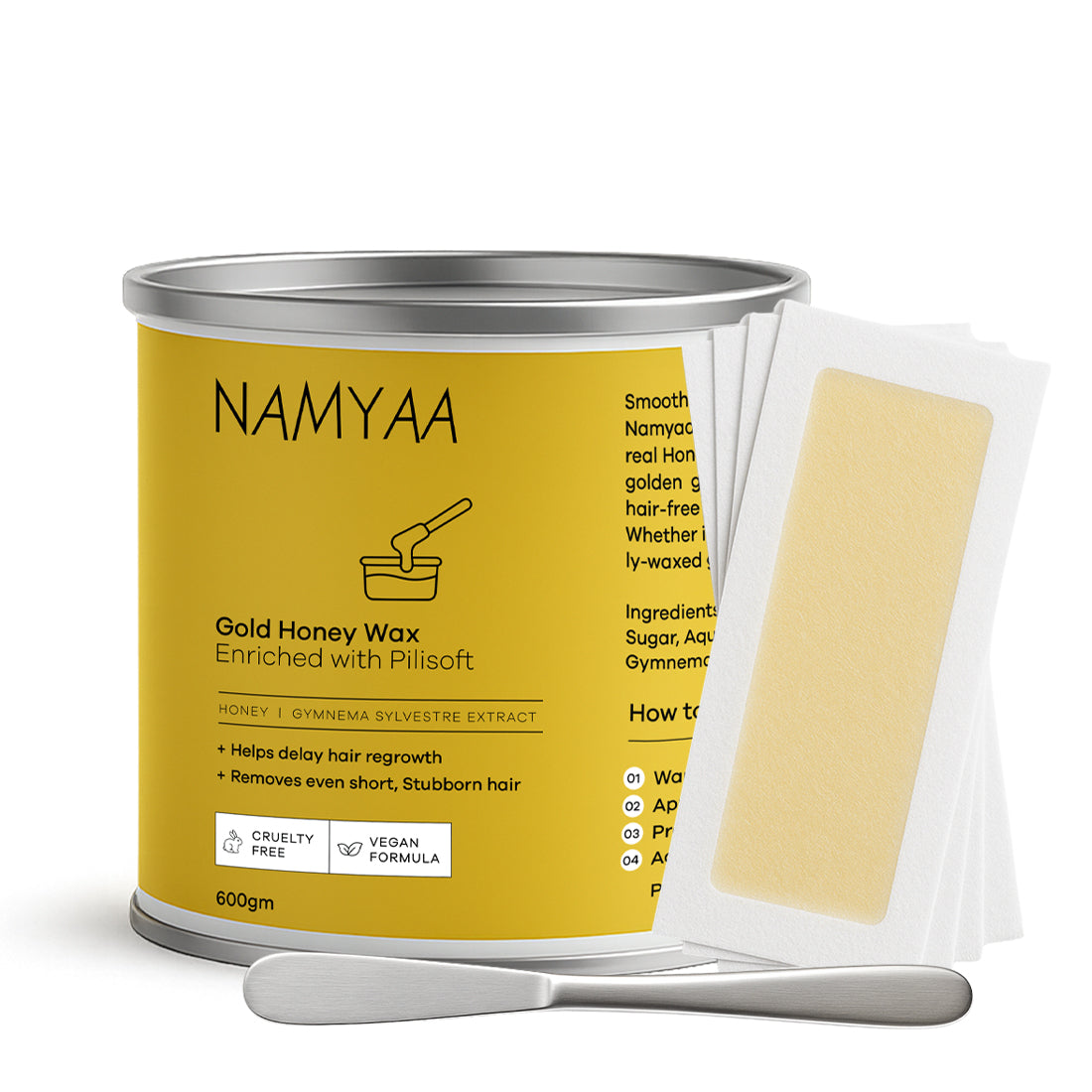 Namyaa Gold Honey Wax (With knife and Strips)