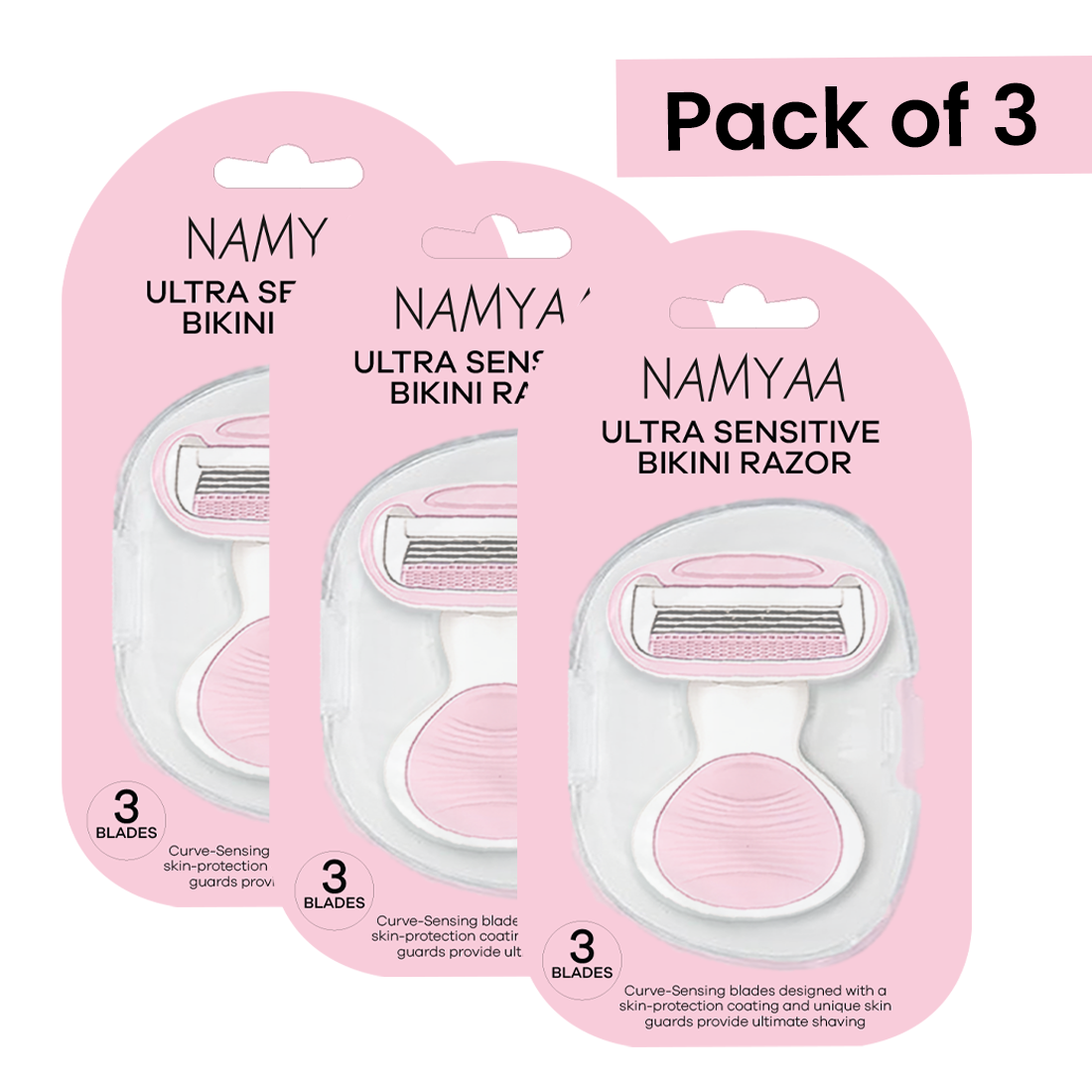 Namyaa Ultra-Sensitive Bikini Razor (Pack of 3)