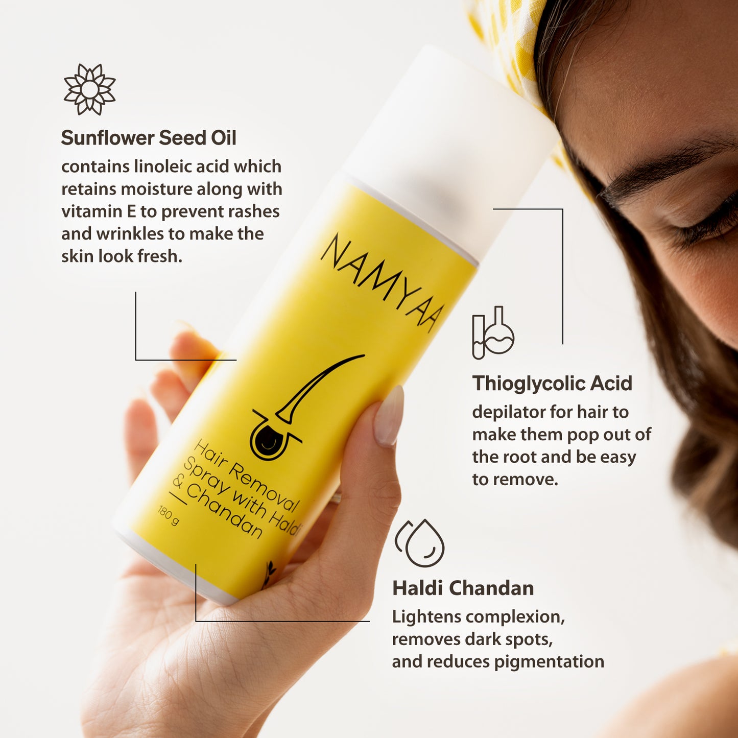 Hair Removal Spray with Haldi Chandan