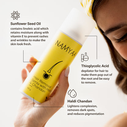 Hair Removal Spray with Haldi Chandan