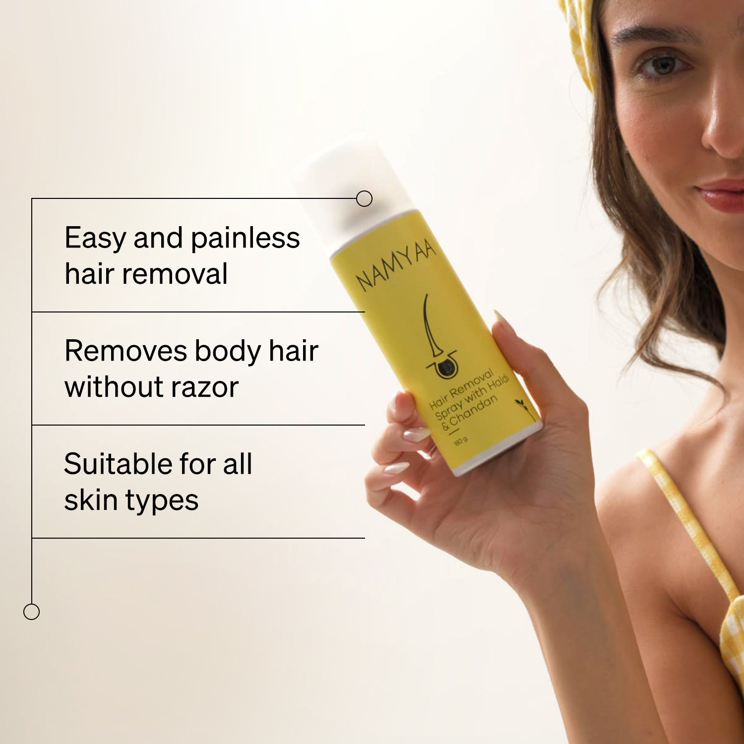 Hair Removal Spray with Haldi Chandan
